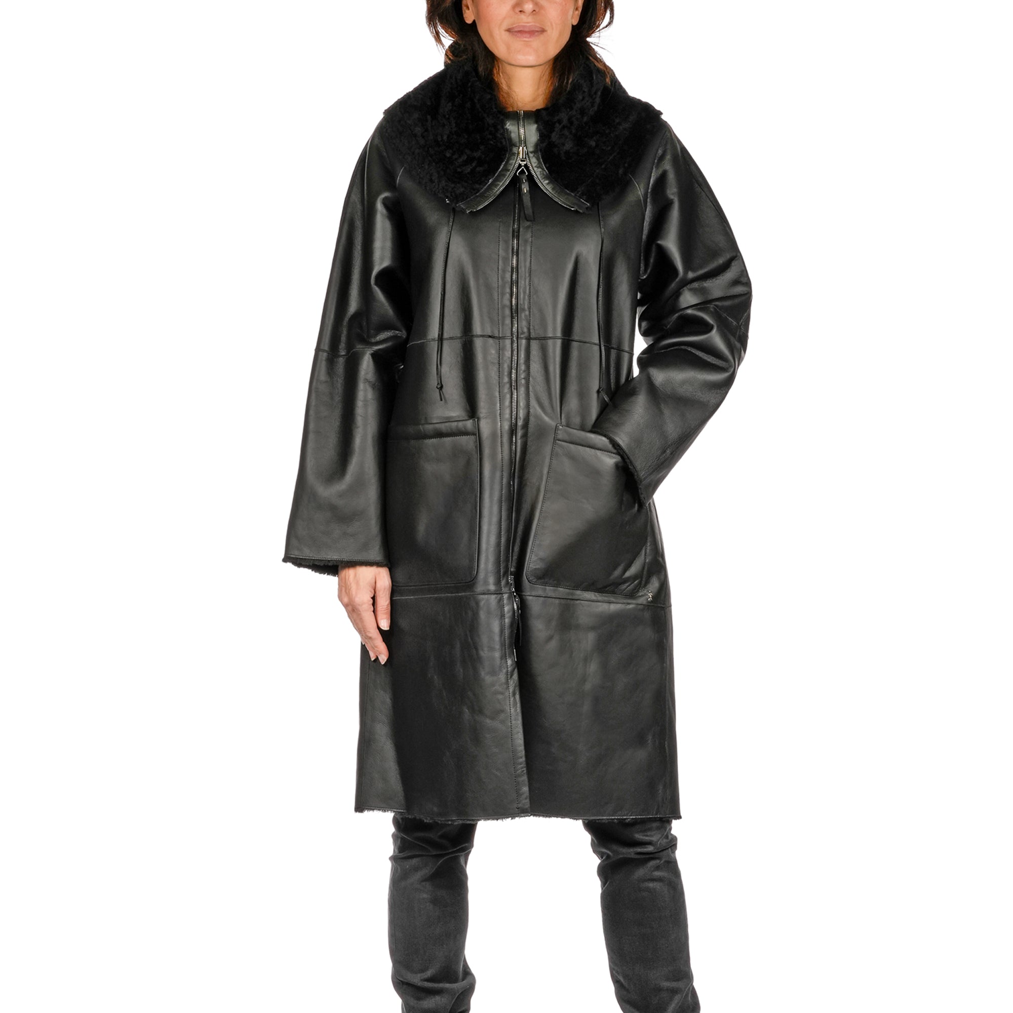 AD6005 Cappotto Lungo Zip Reversibile Pacaja Silk