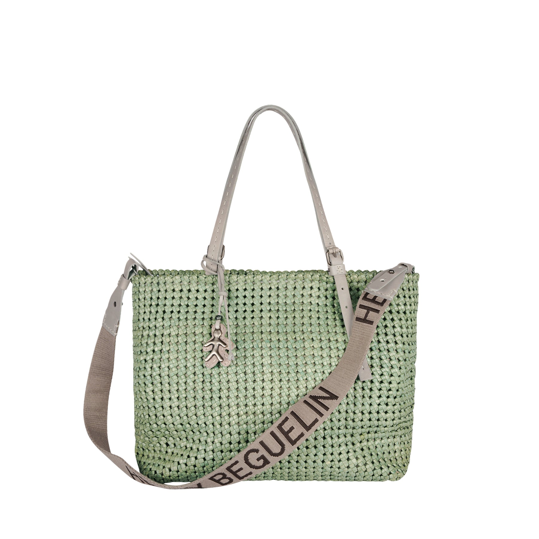 BD4945 Minerva Shopping Intreccio Summer M HB Intreccio Crochet Agave