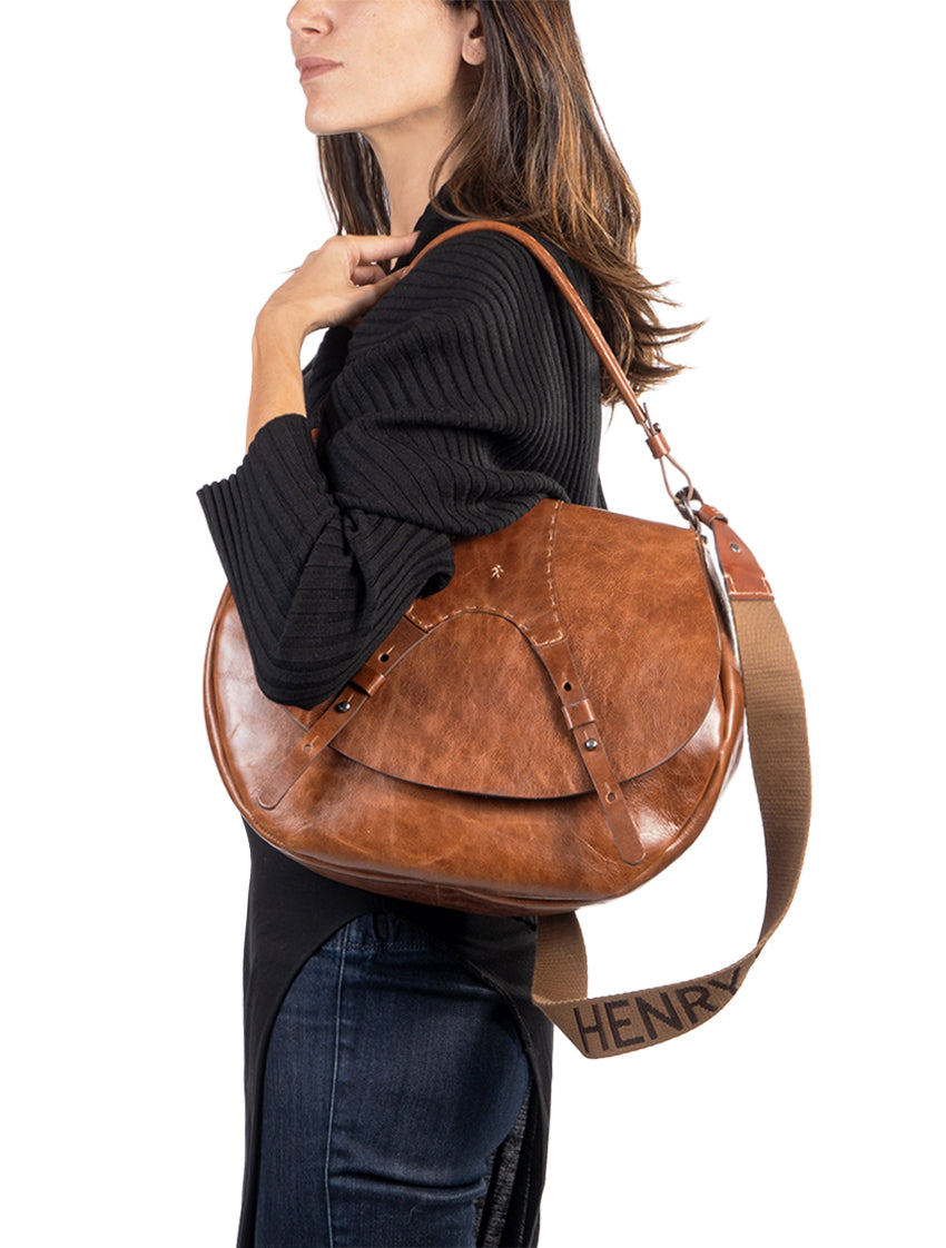 BD5112 New Sella Horse L HB Vetrato Brandy
