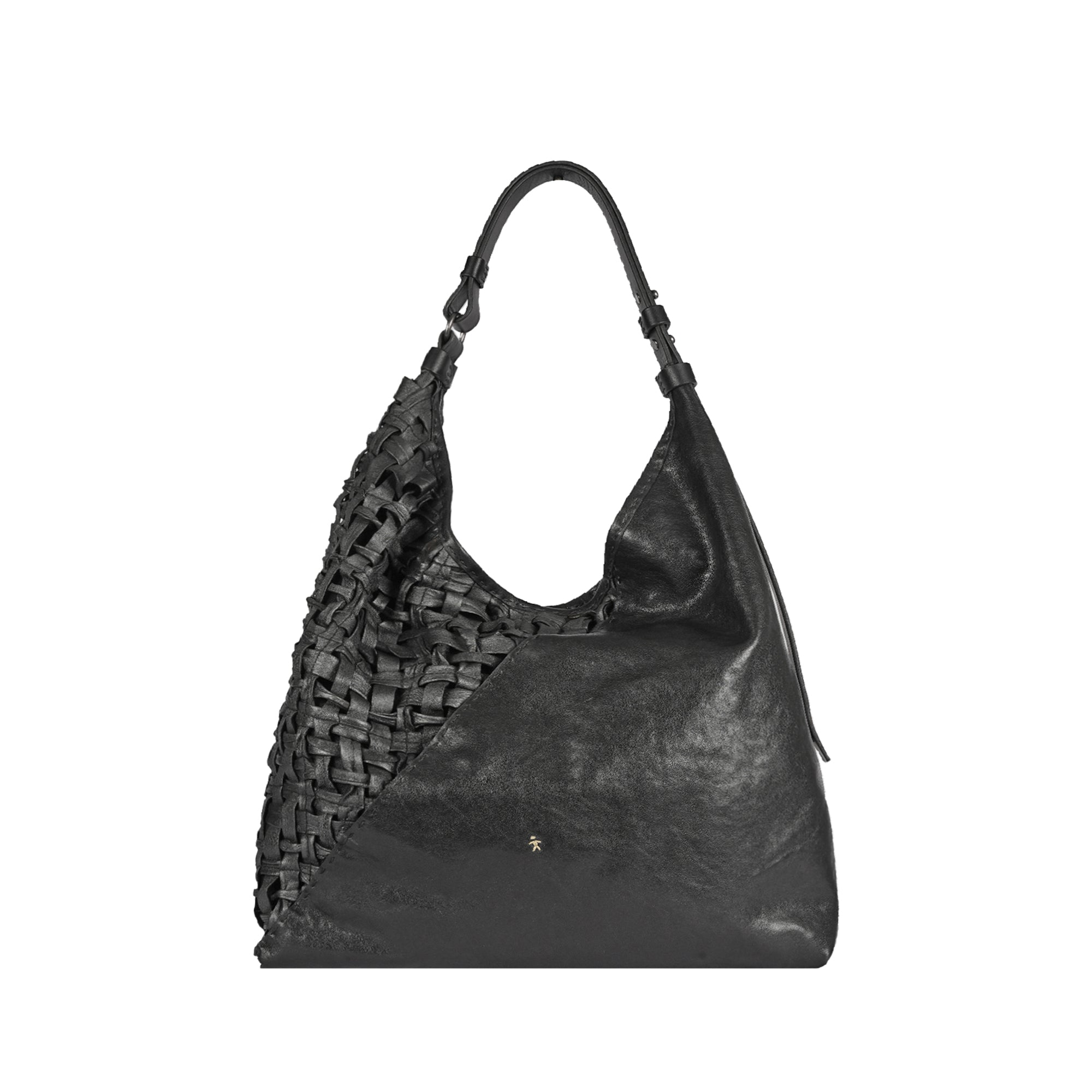 BD5314 Bea Pocket L Intreccio Cesta Nero