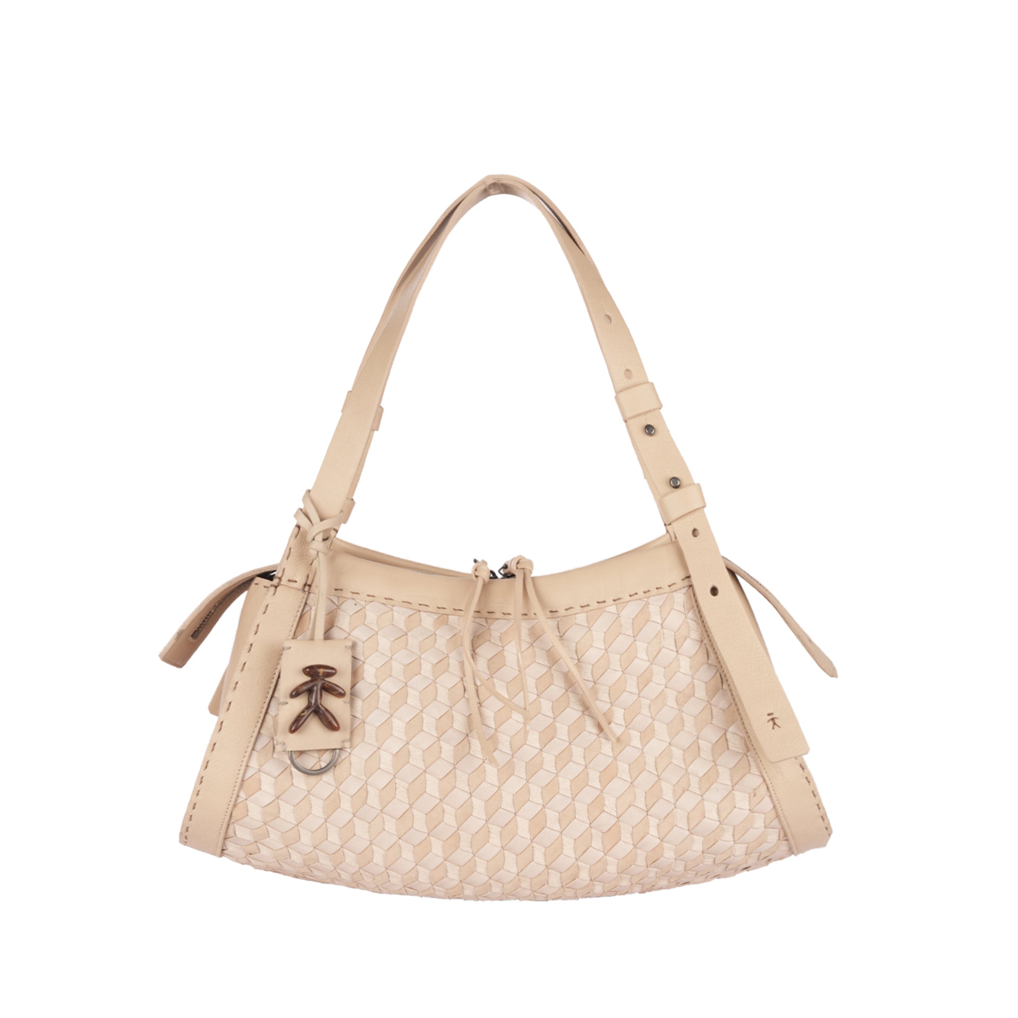 BD5329 Boa Bauletto M Intreccio 3D Beige