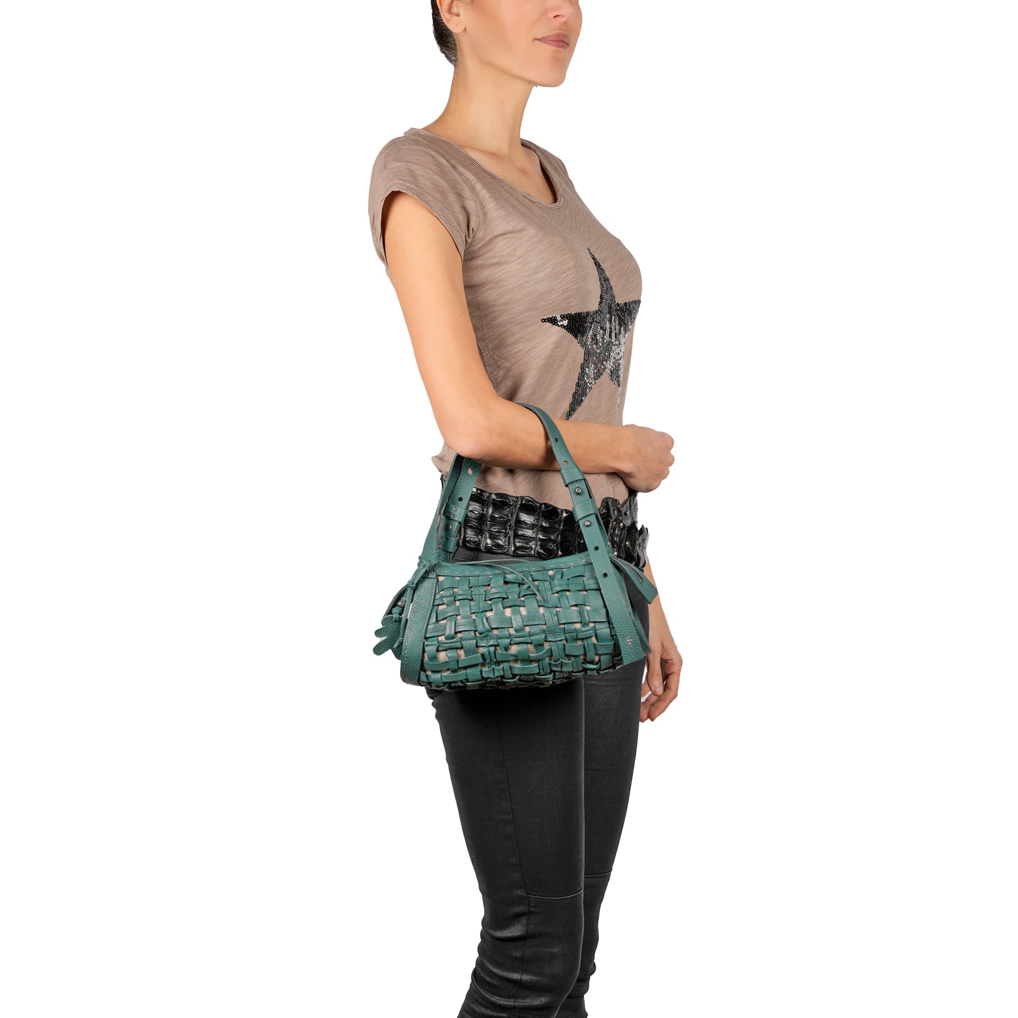 BD5501 Boa Bauletto XS Intreccio Cesta Ottanio