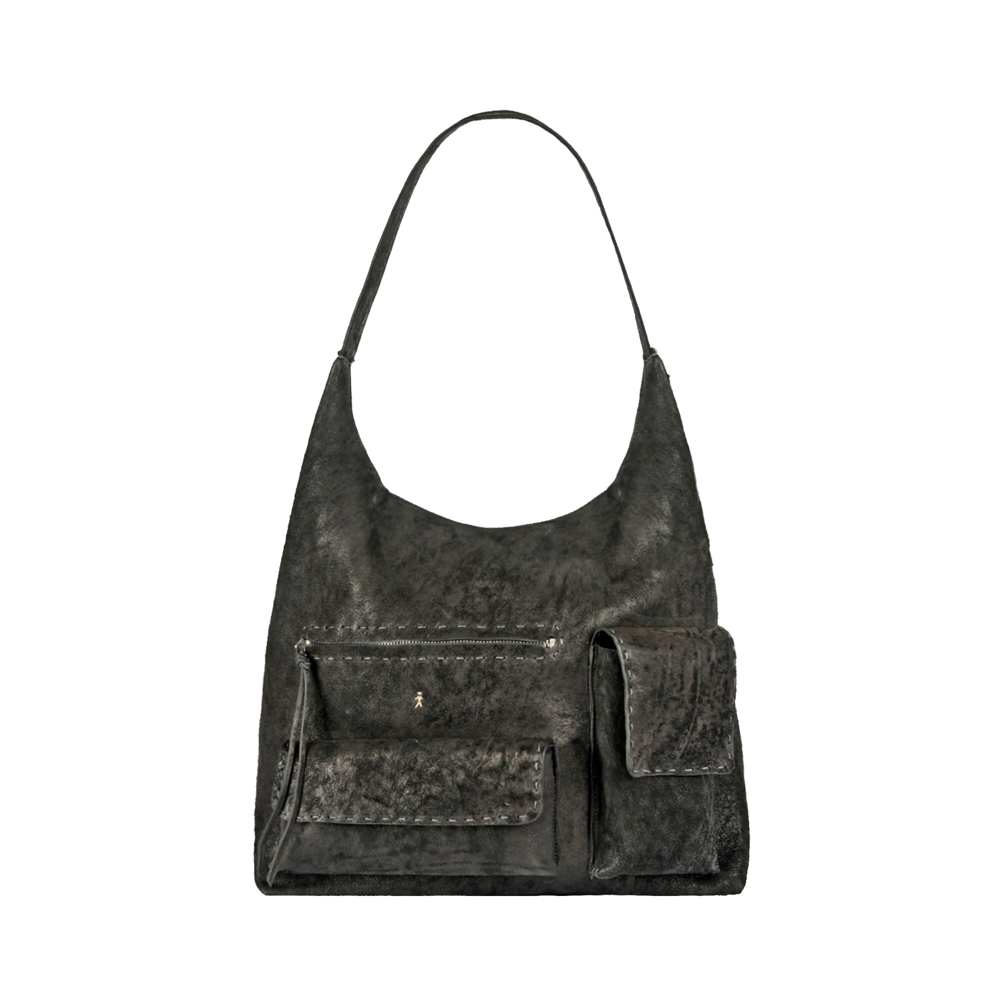 BD5508 Canotta Pocket Zip L Grattato Nero