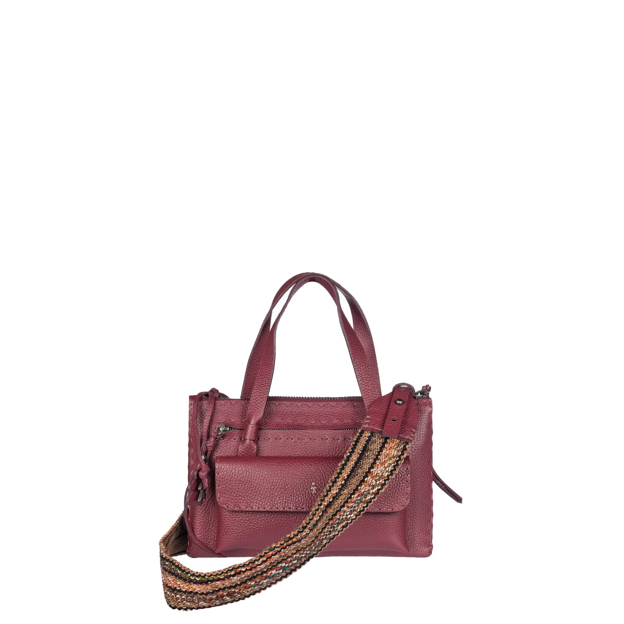 BD5608 Sara Pocket S Manico Tessuto Muflone Vino
