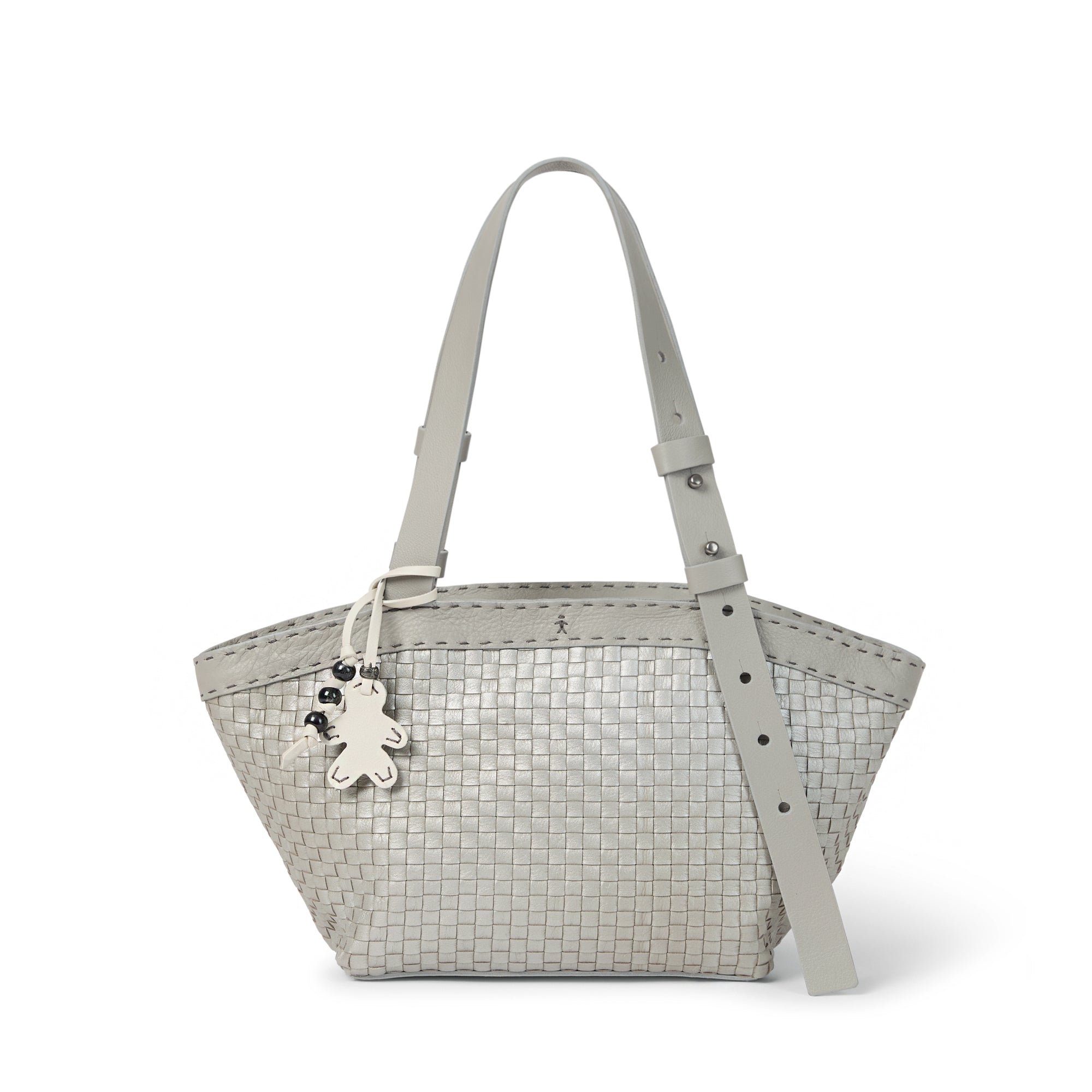 BD5807 Jar Bag M Intreccio Dama Laminato Polvere