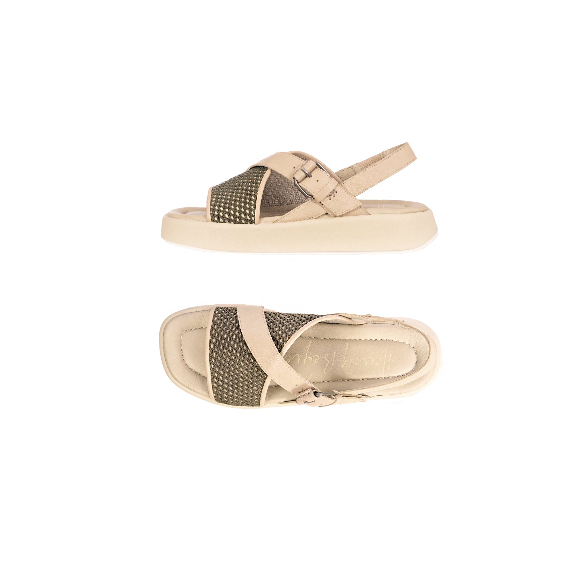 SD5717 Sandalo Rete Ricamo Militare