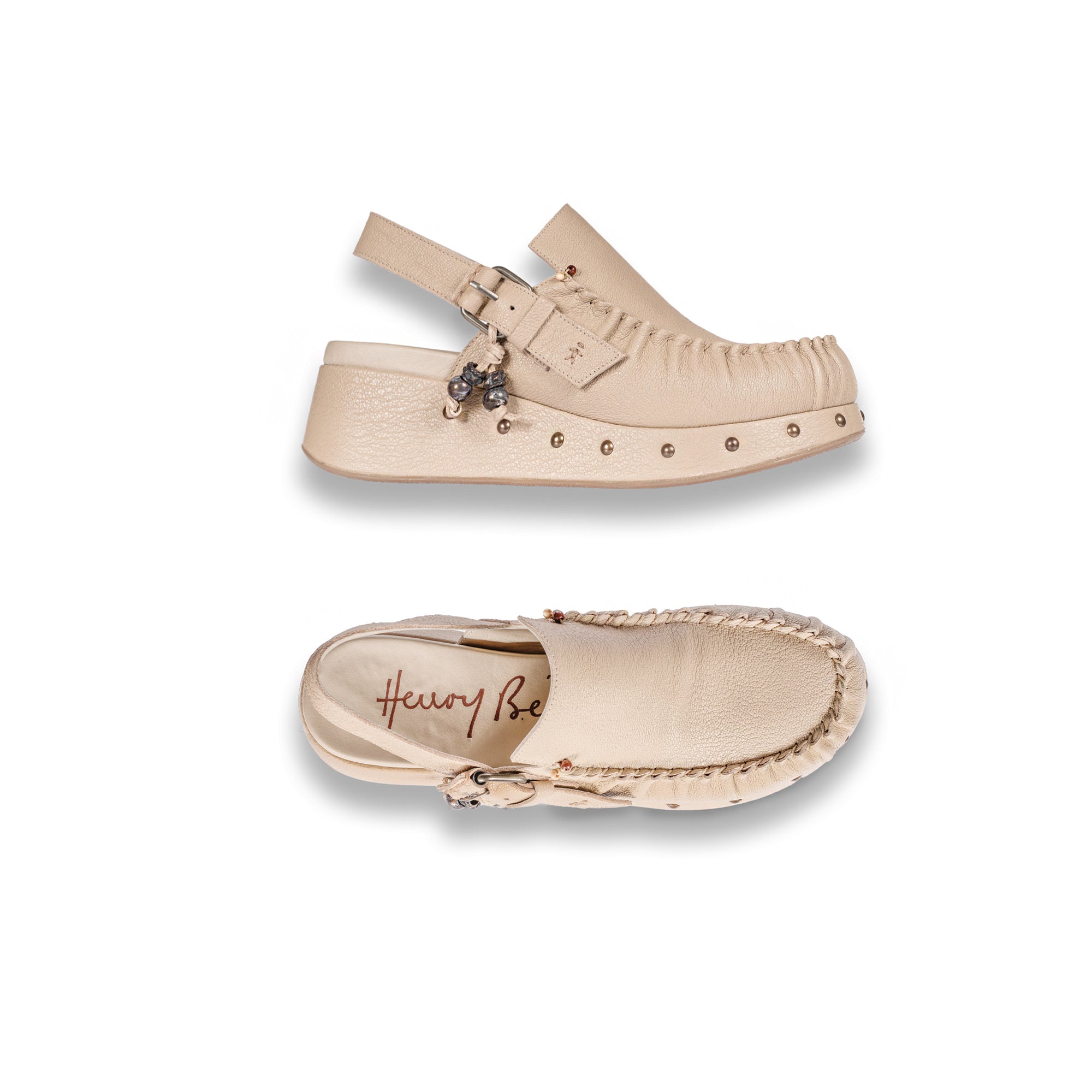 SD5905 Chanel Zeppa Mocassino Martellato Sabbia