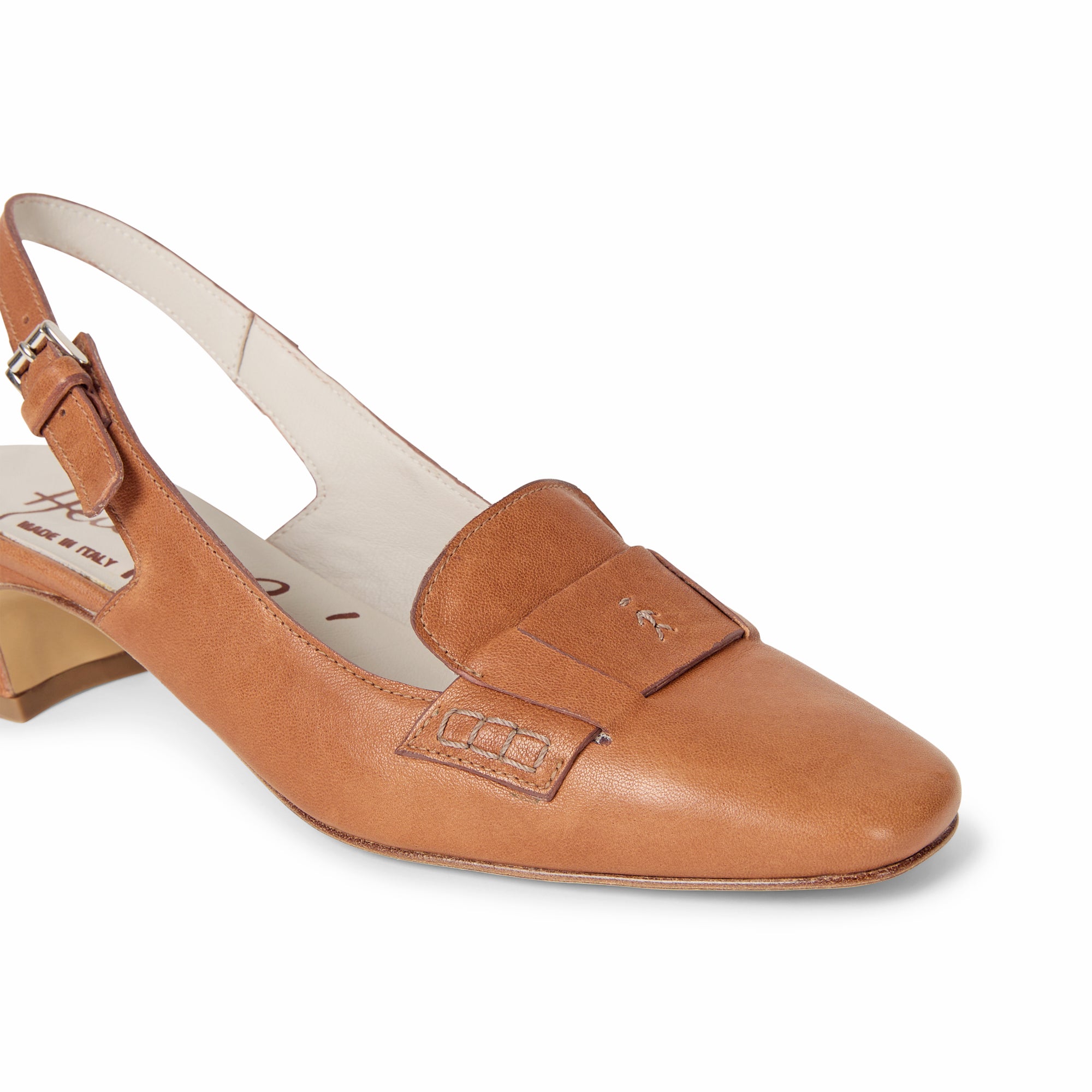 SD6116 Sling Back Tacco Old Iron Opaco