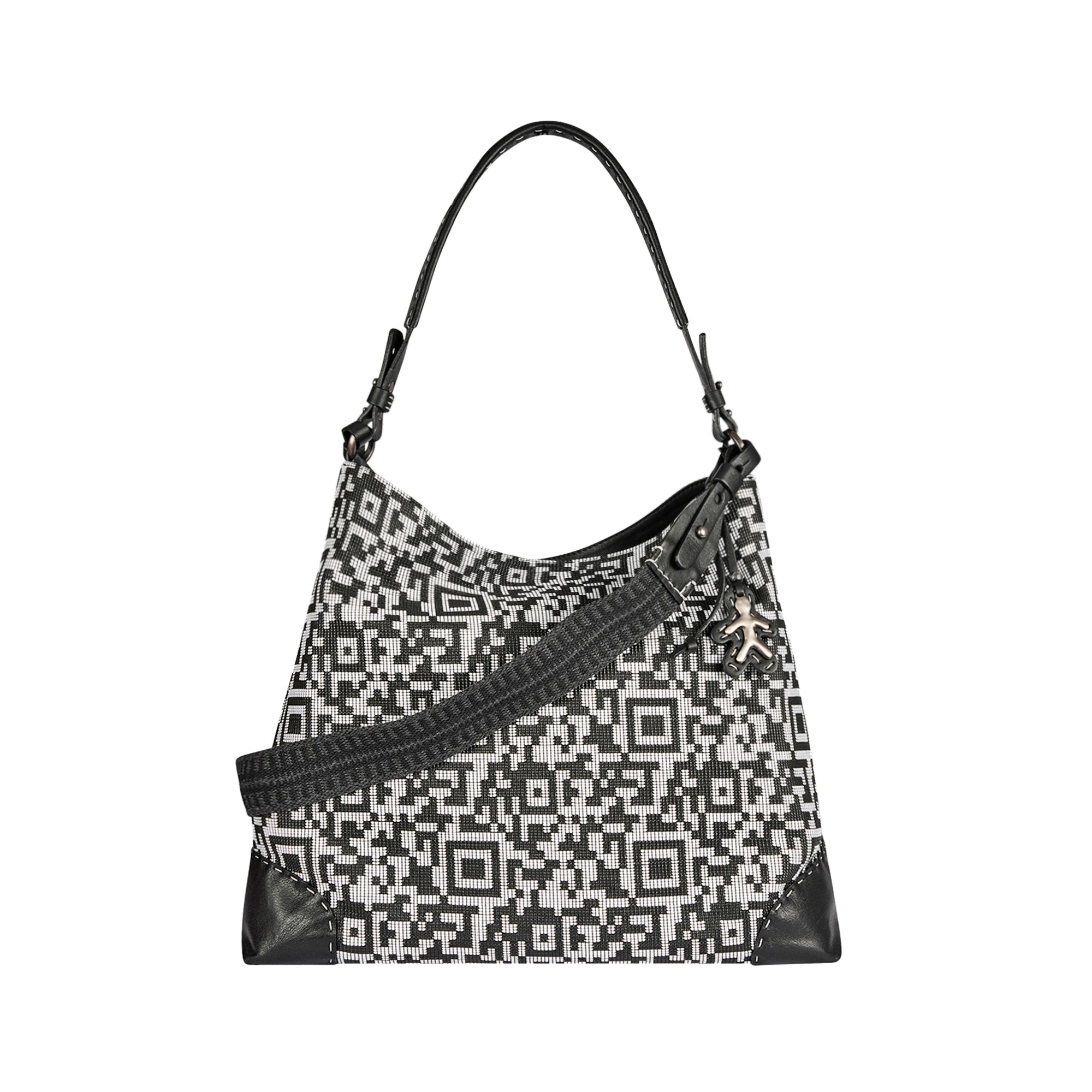 BD5001 Minerva L Fabric Tessuto Geometrico Bianco Nero