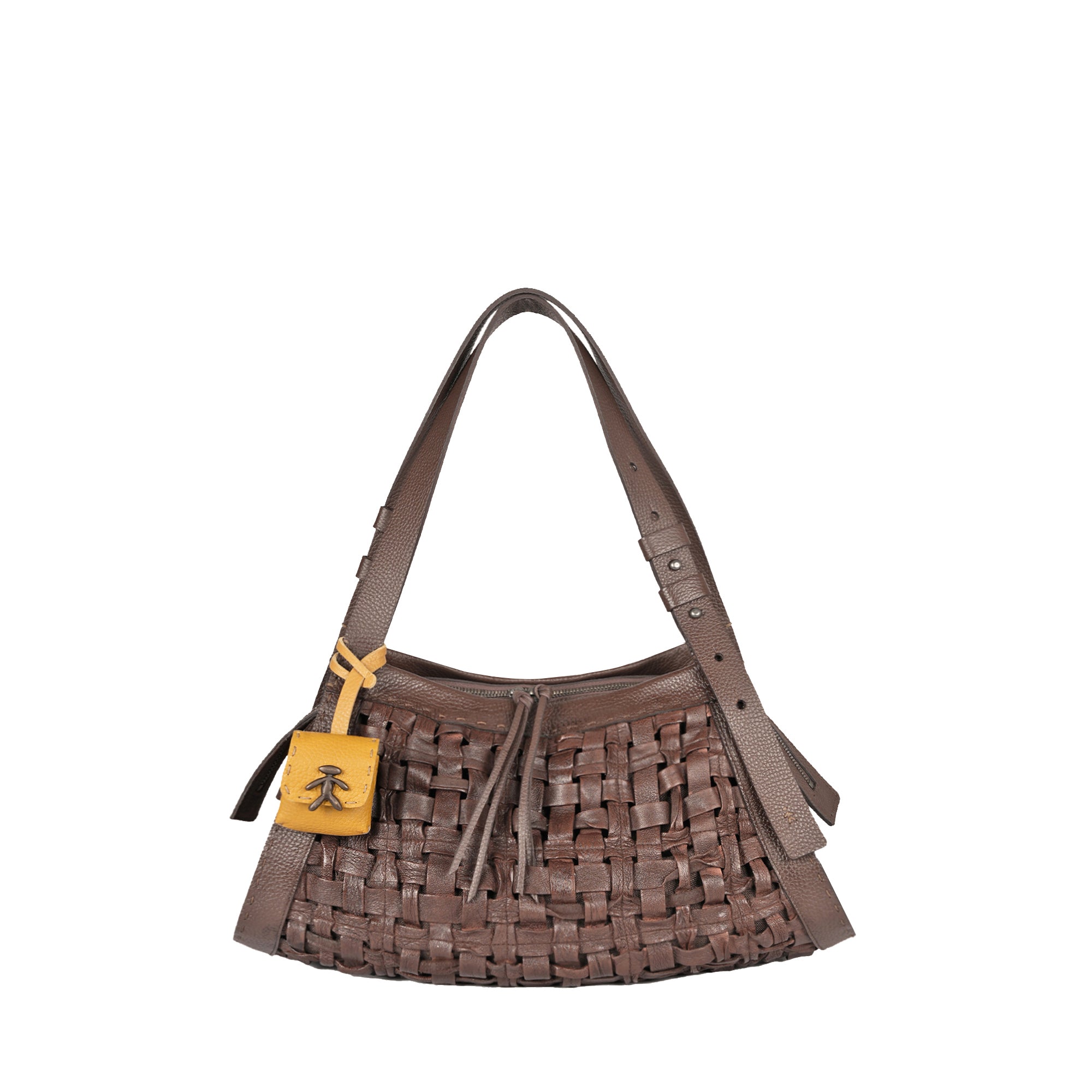 BD5329 Boa Bauletto M Intreccio Cesta Castagno