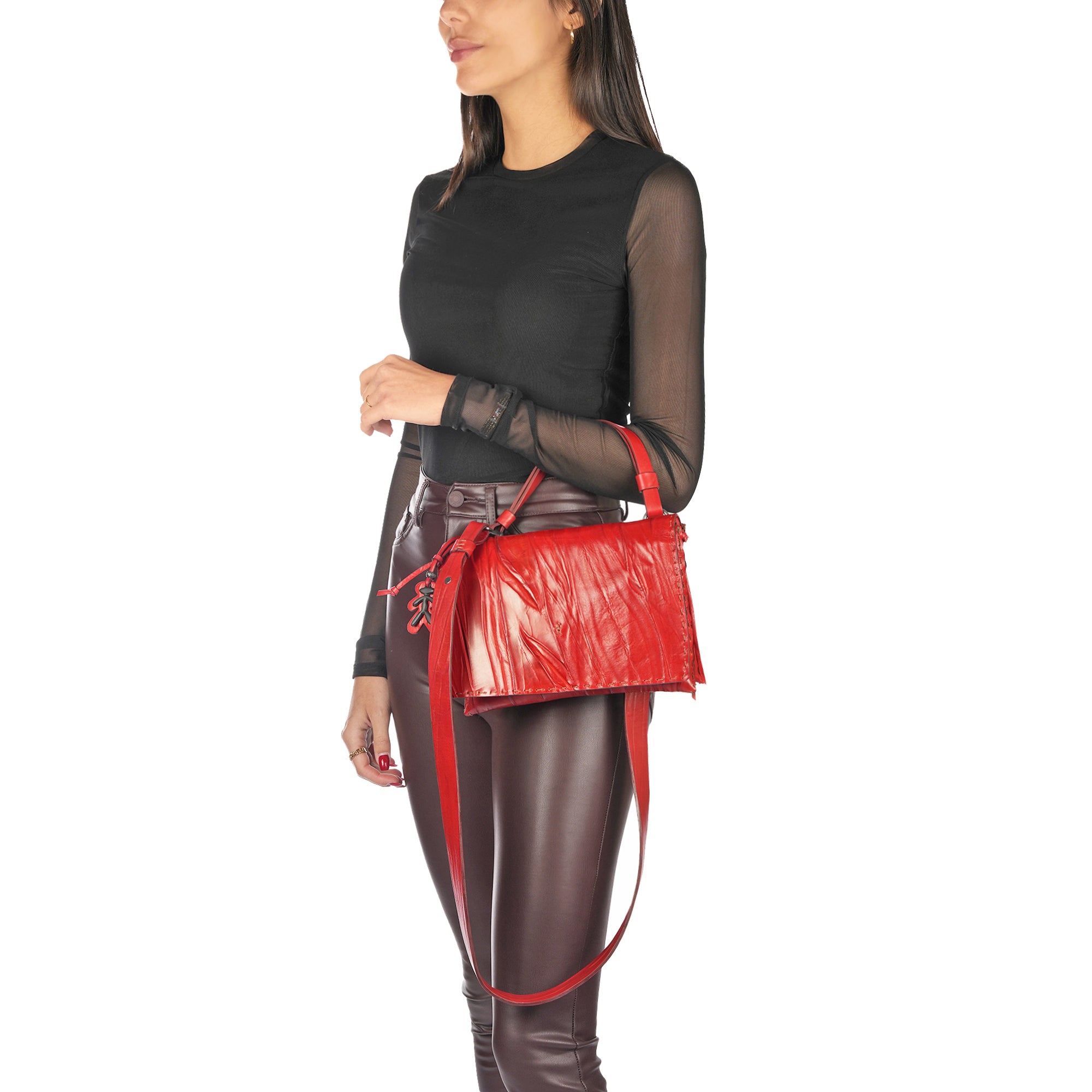 BD5331 Saretta S Pieghettato Rosso