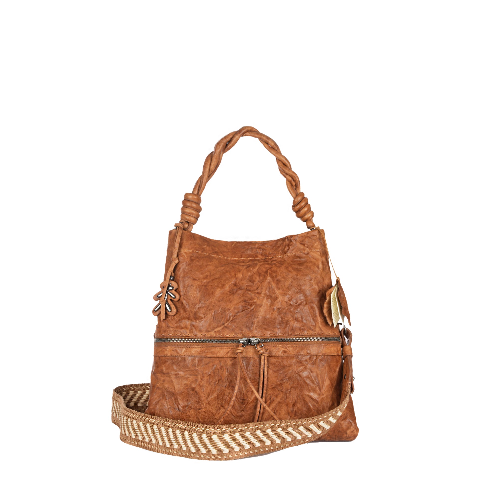 BD5364 Maya M Raffia Stropicciato Brandy